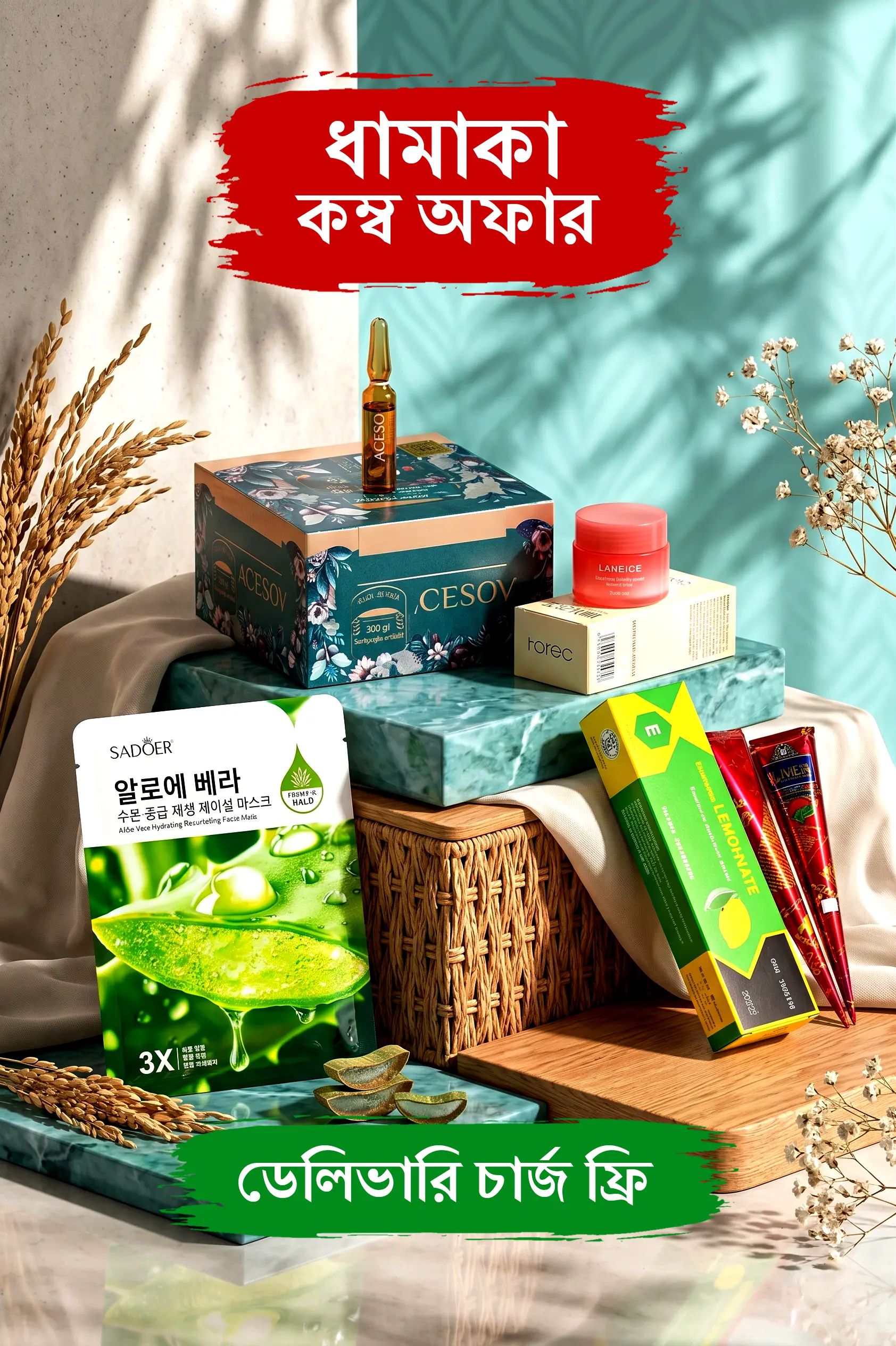 ব্রাইটেনিং ও ফুল কেয়ার কম্বো (৮-ইন-১ স্কিনকেয়ার প্যাক) 2
